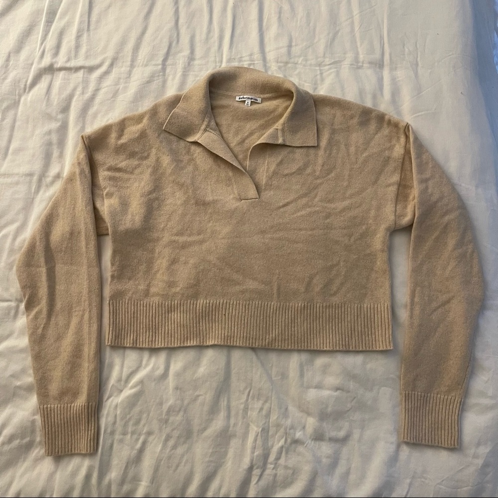 Reformation polo sweater